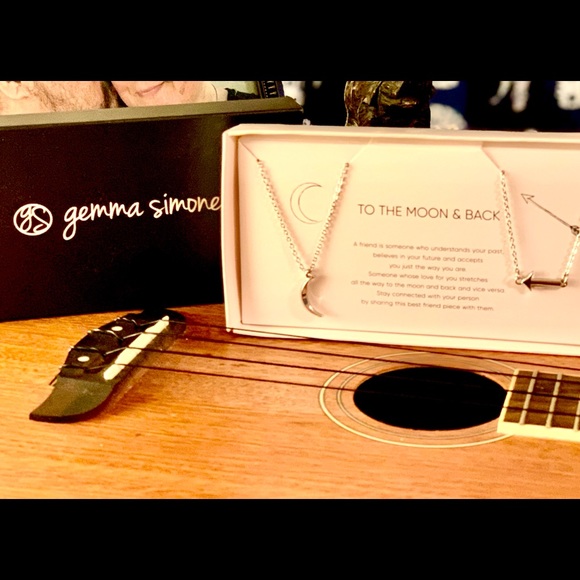 🆕 Gemma Simone To the Moon and Back necklace pair - Picture 2 of 5